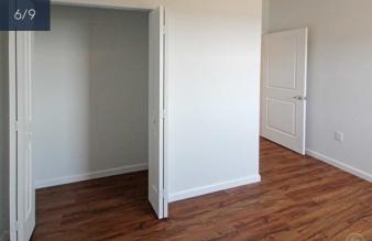 Large bedroom with open closet